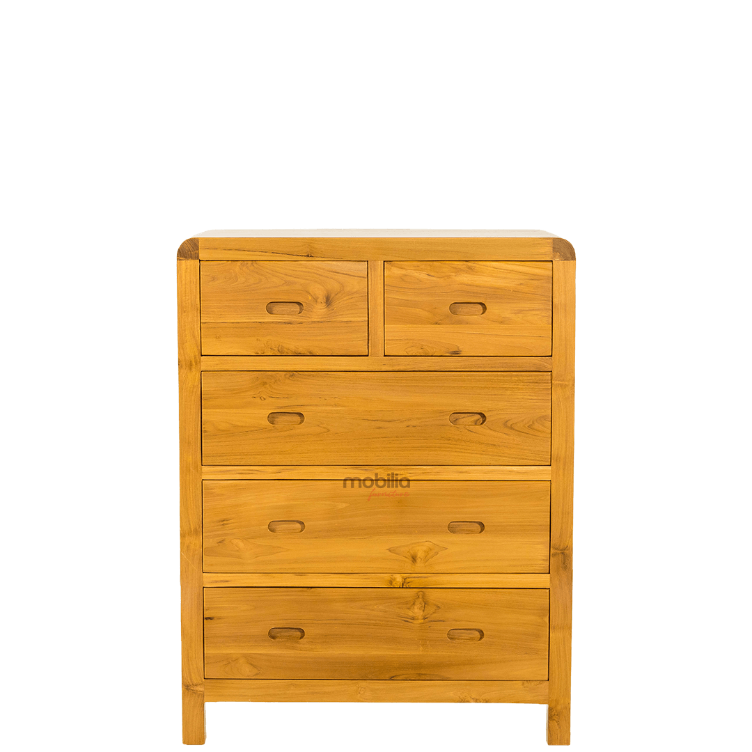 Galaxia 80cm Wide Rectangular Chest of Drawers with Rounded Corners Design