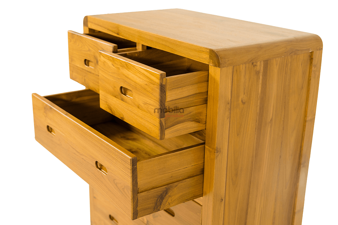 Galaxia 80cm Wide Rectangular Chest of Drawers with Rounded Corners Design - Image 2
