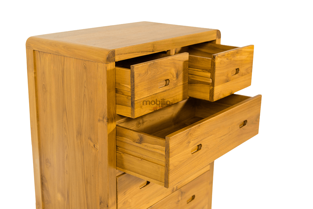 Galaxia 80cm Wide Rectangular Chest of Drawers with Rounded Corners Design - Image 4