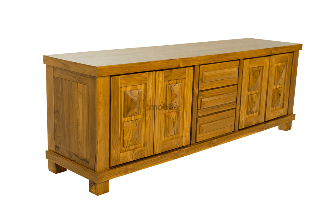 Cosmos 200cm Wide Rectangular Bahut with Diamond Design - Image 3