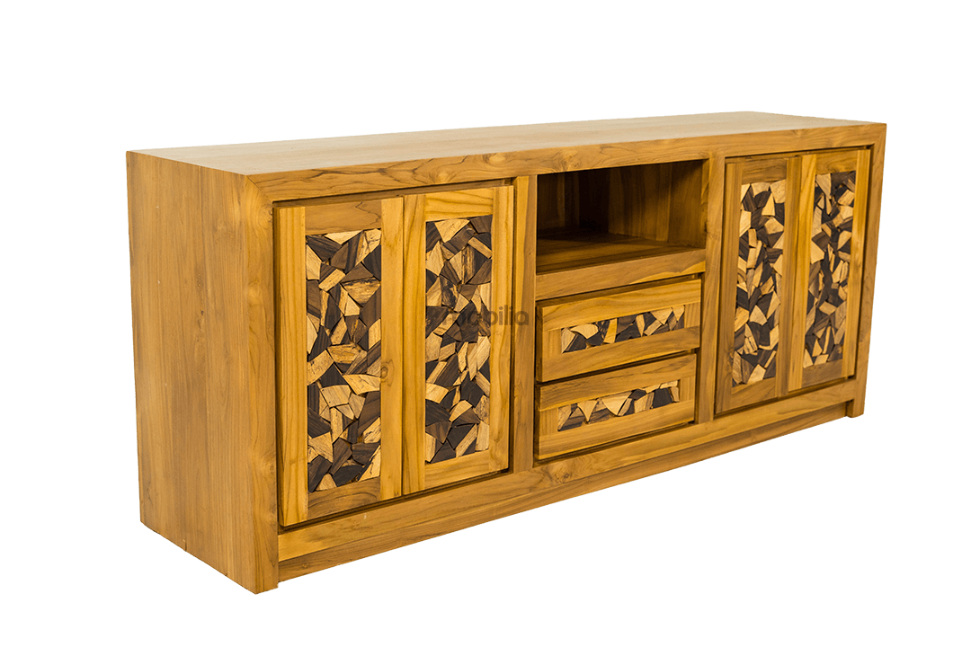 Gladiolus 180cm Wide Rectangular Bahut with Sono Design - Image 3