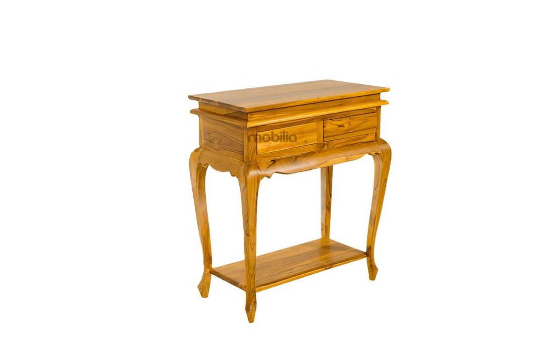 Sundew 70cm Wide Rectangular Consol with Curved Leg Design - Image 2