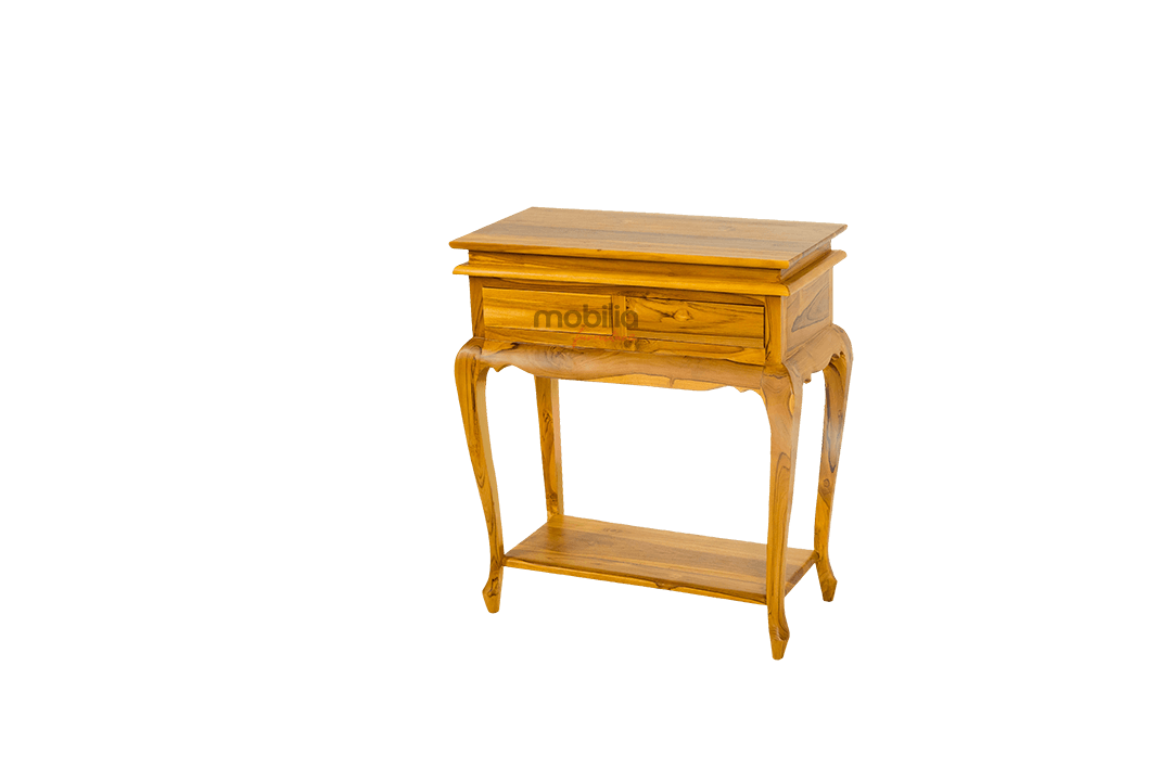 Sundew 70cm Wide Rectangular Consol with Curved Leg Design - Image 3