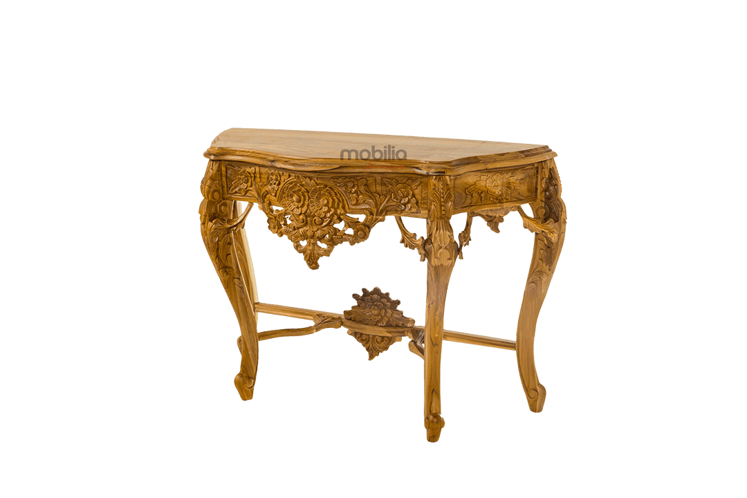 Tansy 116cm Wide Rectangular Consol with Rose Design - Image 2