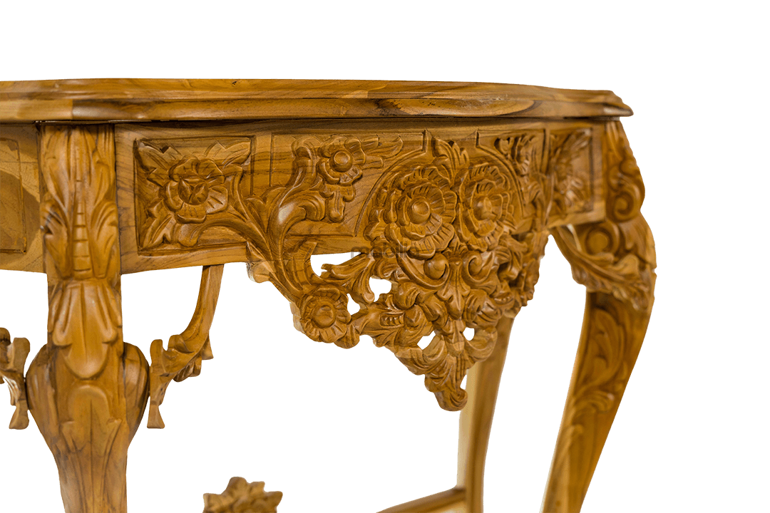 Tansy 116cm Wide Rectangular Consol with Rose Design - Image 3