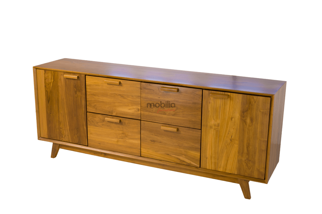 Pompeii Rectangular TV Unit with Retro Design - Image 2