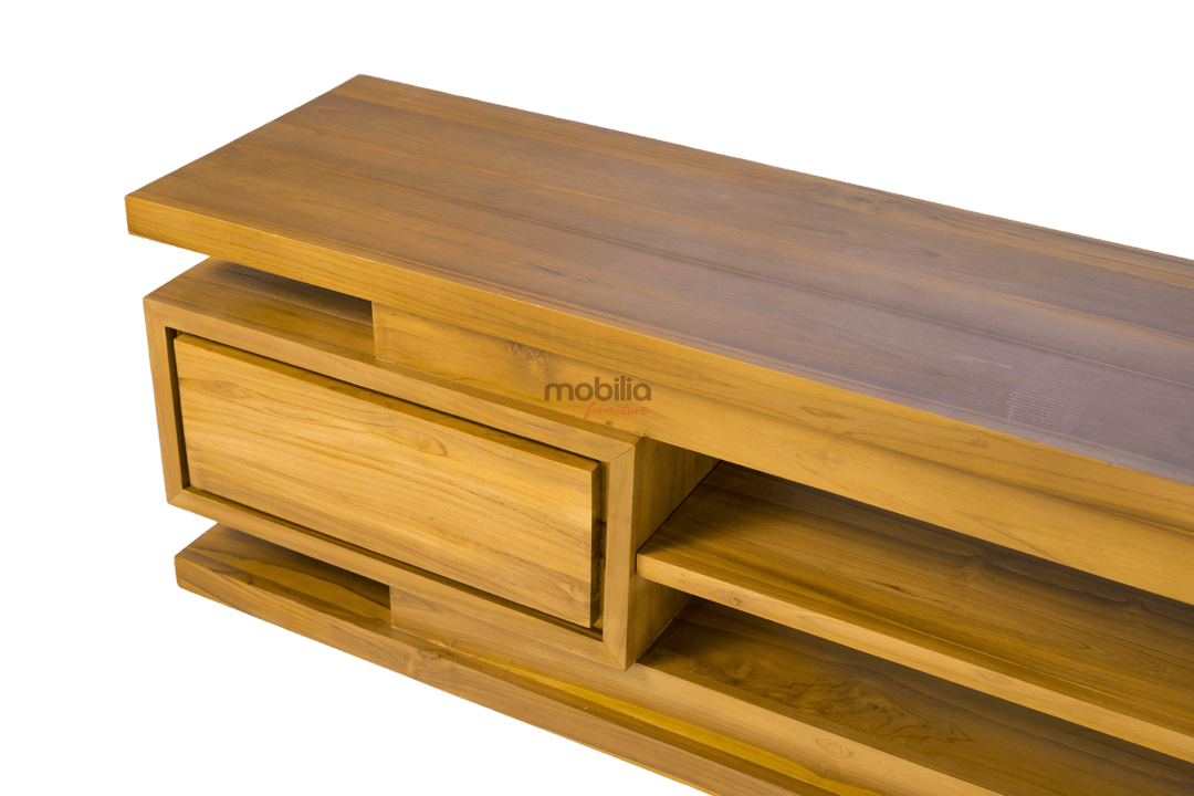 Babylon 200cm Wide Rectangular TV Unit with Modern Design - Image 3