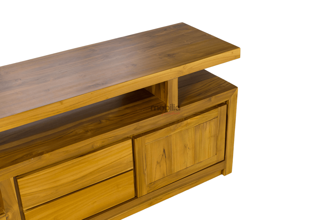 Heraklion Single Door Rectangular TV Unit with Wings Design - Image 3
