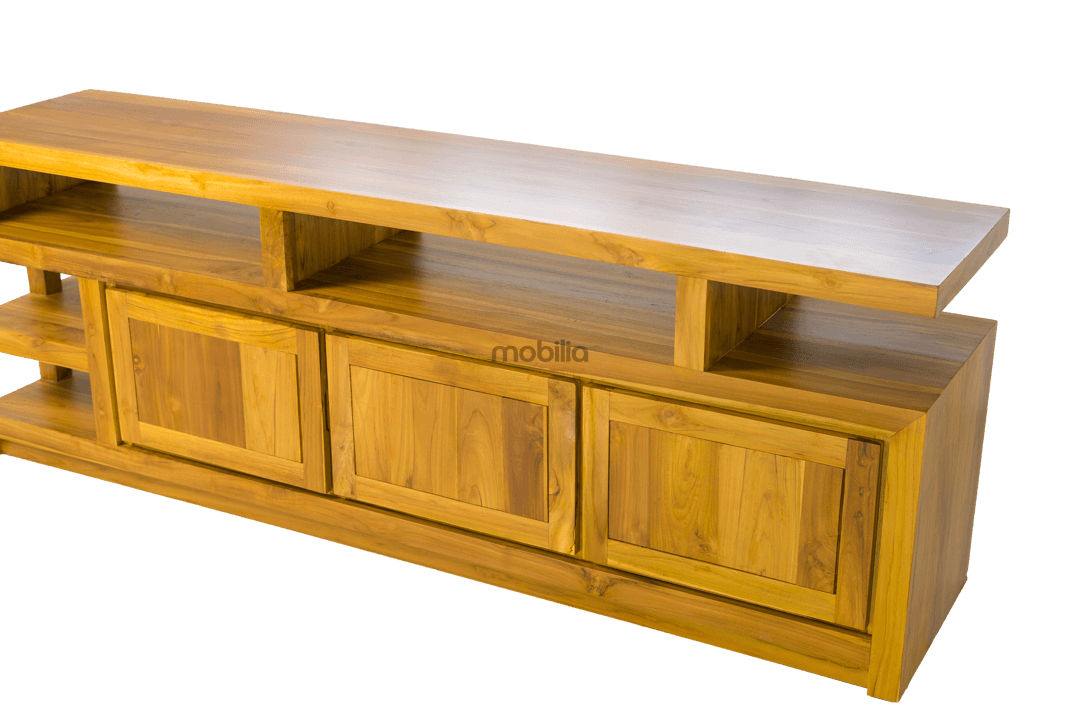Heraklion Three Doors Rectangular TV Unit with Wings Design - Image 2