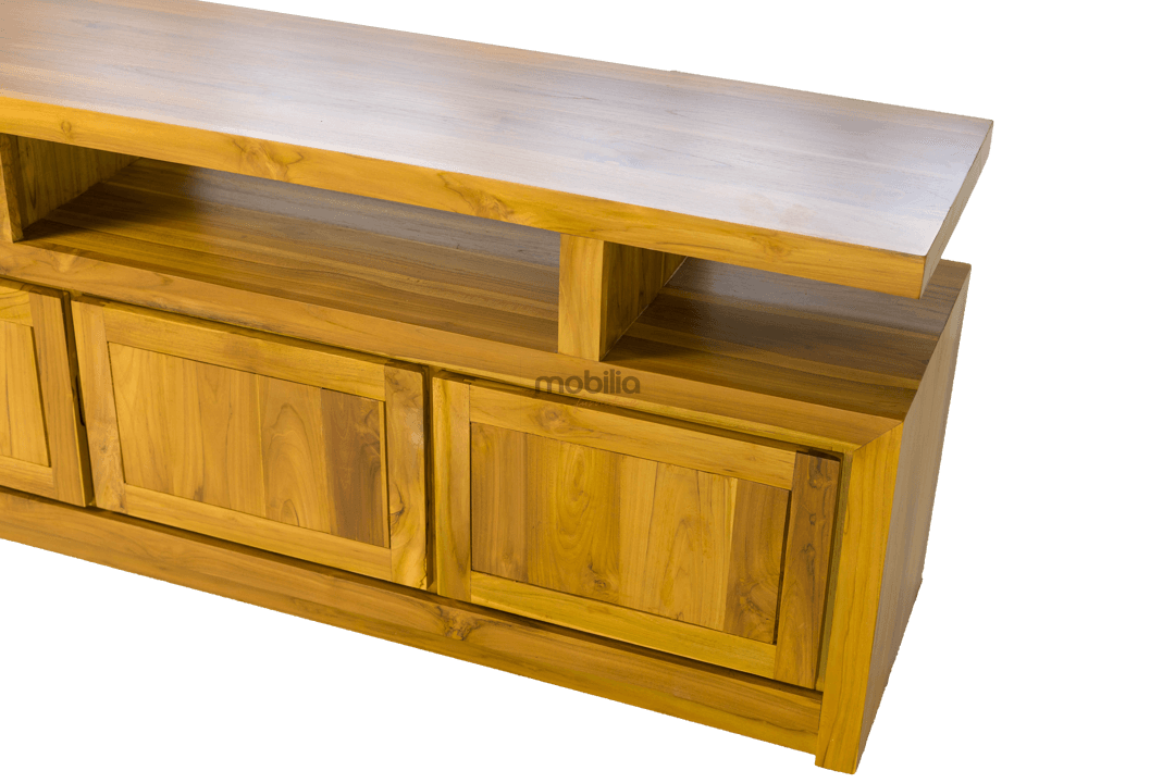 Heraklion Three Doors Rectangular TV Unit with Wings Design - Image 3
