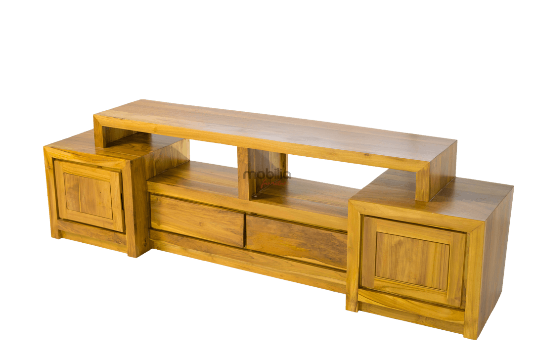 Stockholm Two Drawers Rectangular TV Unit with Modern Design - Image 2