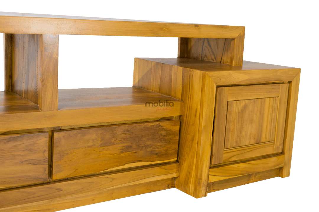 Stockholm Two Drawers Rectangular TV Unit with Modern Design - Image 3
