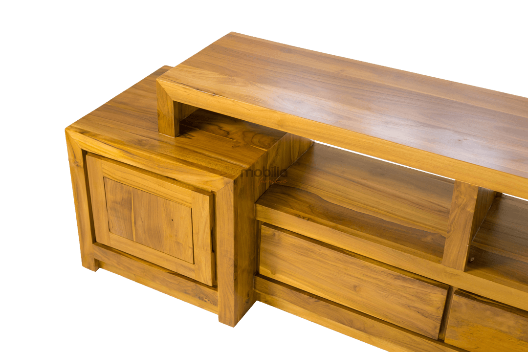 Stockholm Two Drawers Rectangular TV Unit with Modern Design - Image 4