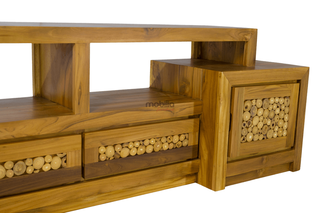 Alexandria Rectangular TV Unit with Coin Design - Image 4