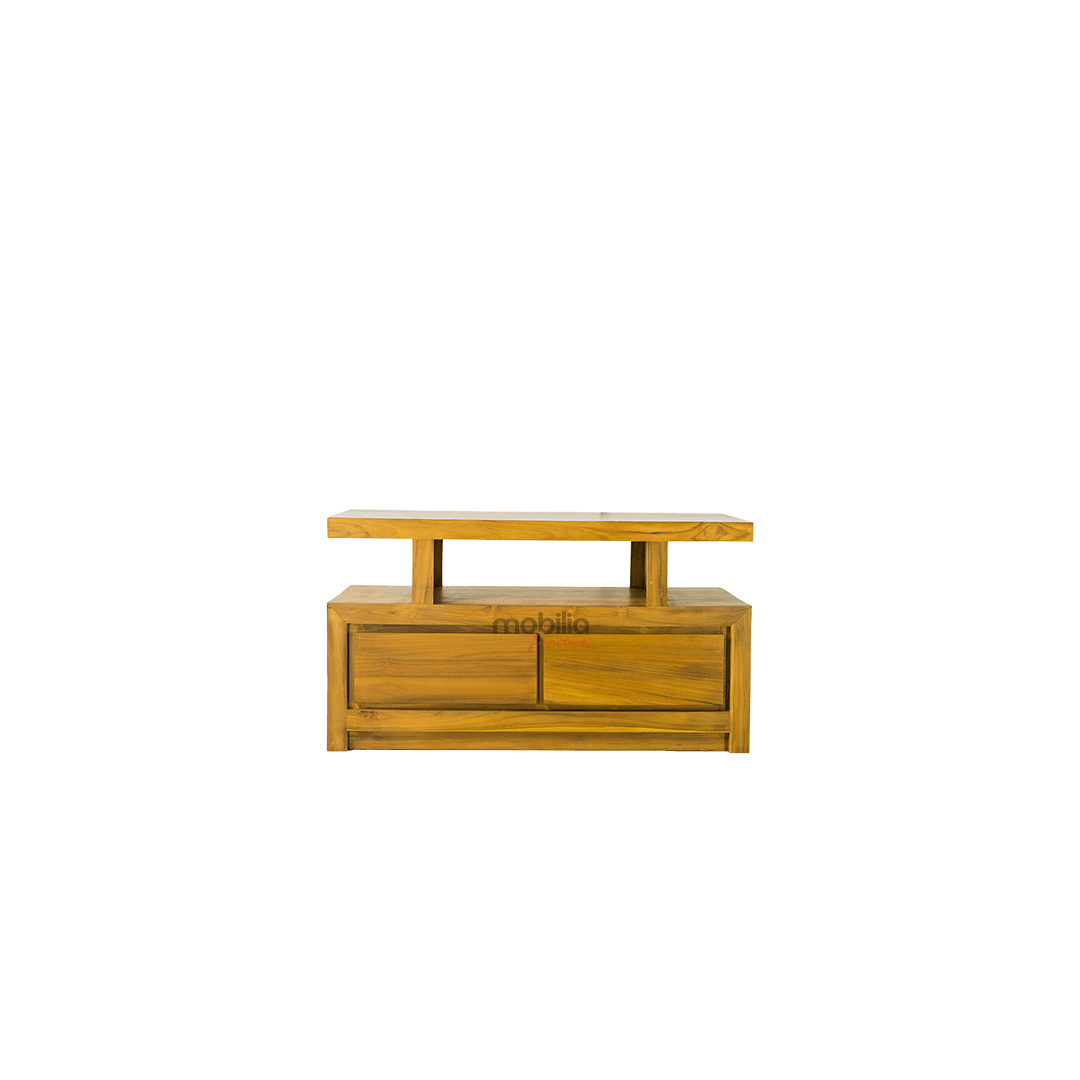 Kyoto Two Drawers Rectangular TV Unit with Modern T Design