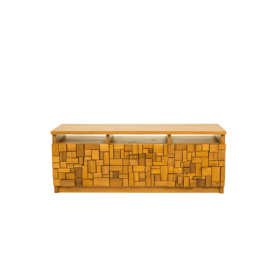 Antalya Rectangular TV Unit with Cube Design