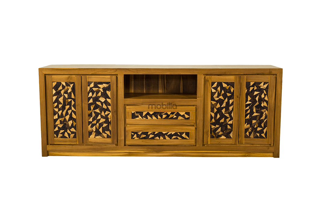 Madrid 200cm Wide Rectangular TV Unit with Sono Design - Image 4