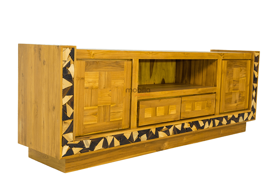 Paris 200cm Wide Rectangular TV Unit with Sono Design - Image 3