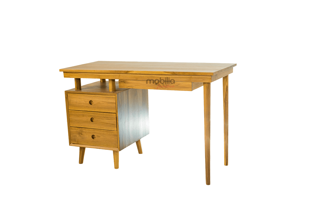 Ambitiona 120cm Wide Rectangular Office Table with Keyboard Drawer - Image 3