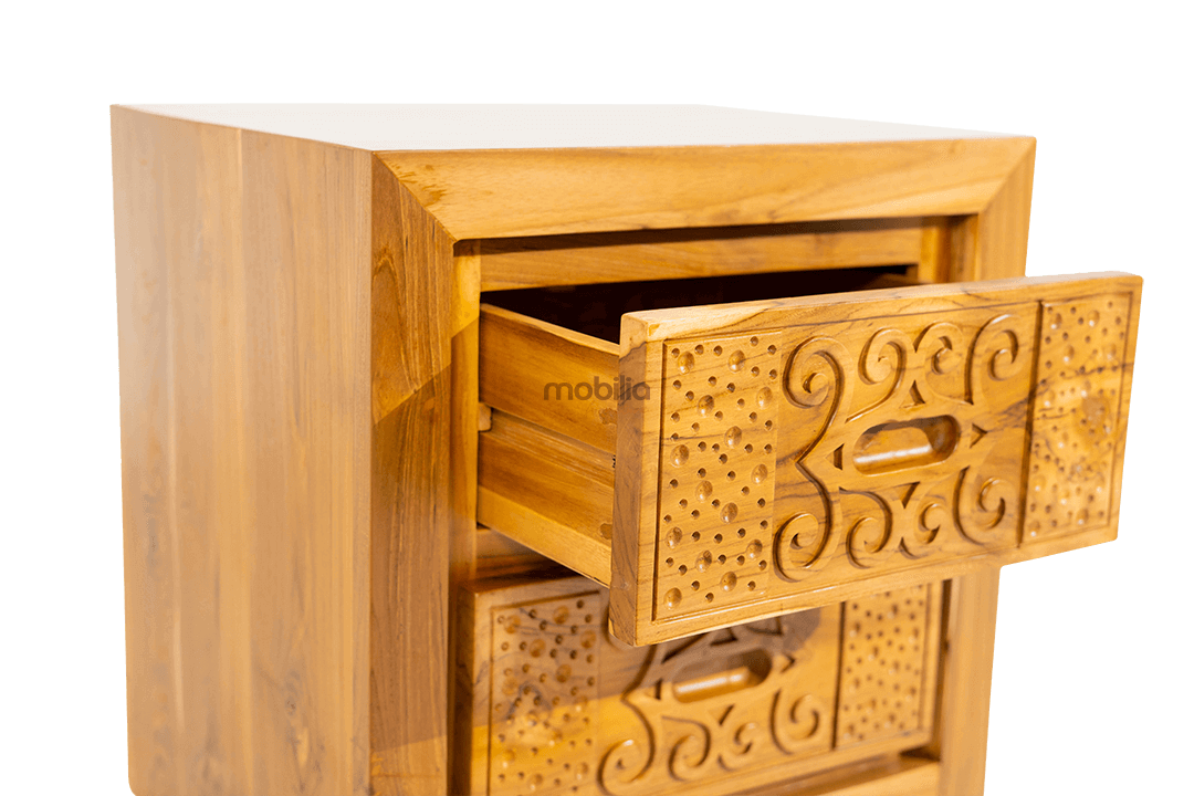 Novella 2 Drawers Bedside Table with Minimalist Design - Image 3