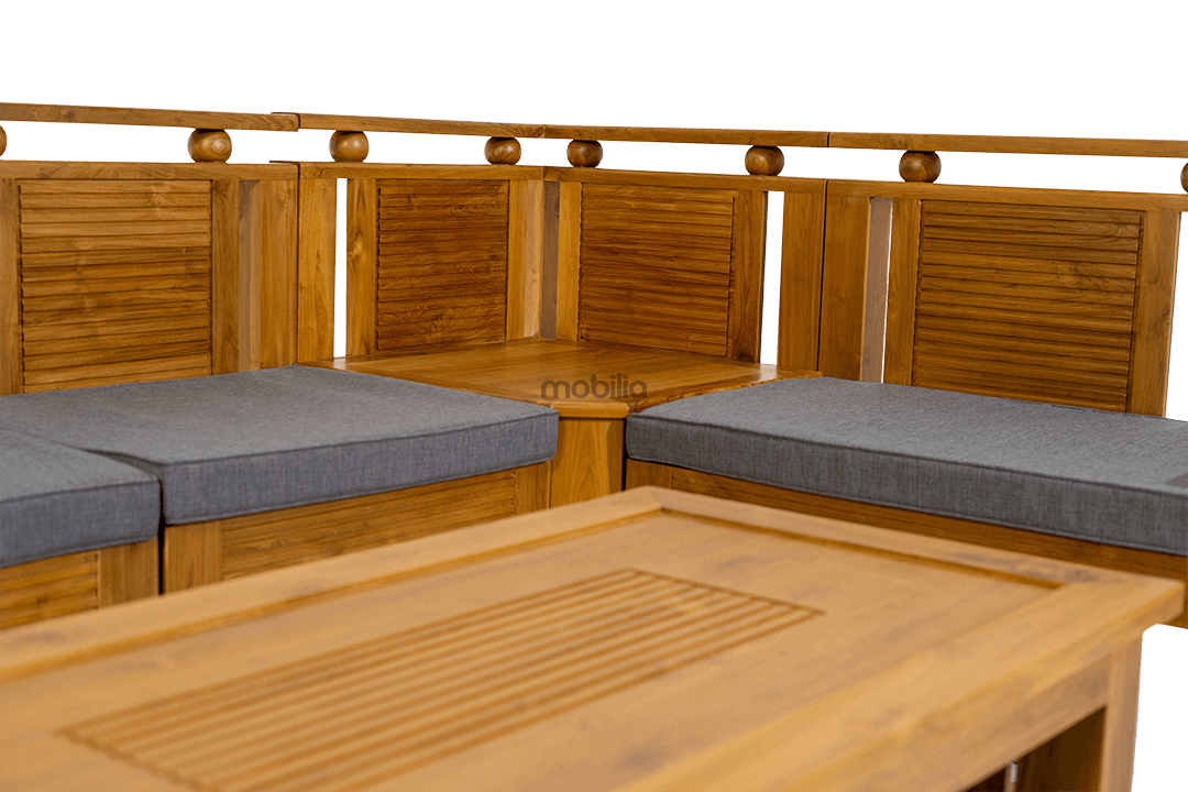 Valencia L Shaped Sofa Set with Balls Design - Image 8