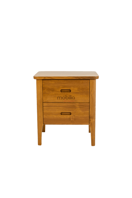Tiamut 2 Drawers Bedside Table with Minimalist Design