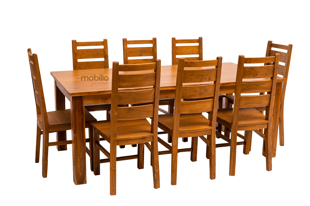 8 Seater Pequi Dining set with ladder Back Design - Image 2
