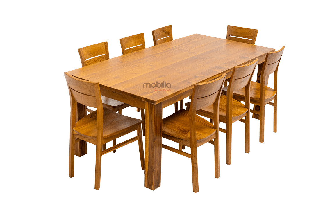 8 Seater Pequi Dining set with Notch Back Design