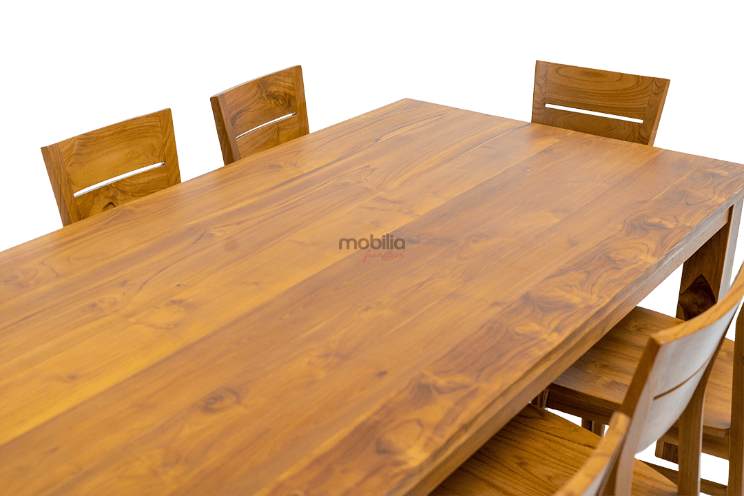 8 Seater Pequi Dining set with Notch Back Design - Image 5