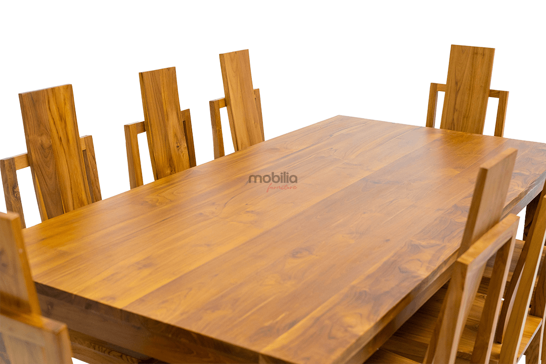 8 Seater Pequi Dining set with Solid Back Design - Image 6